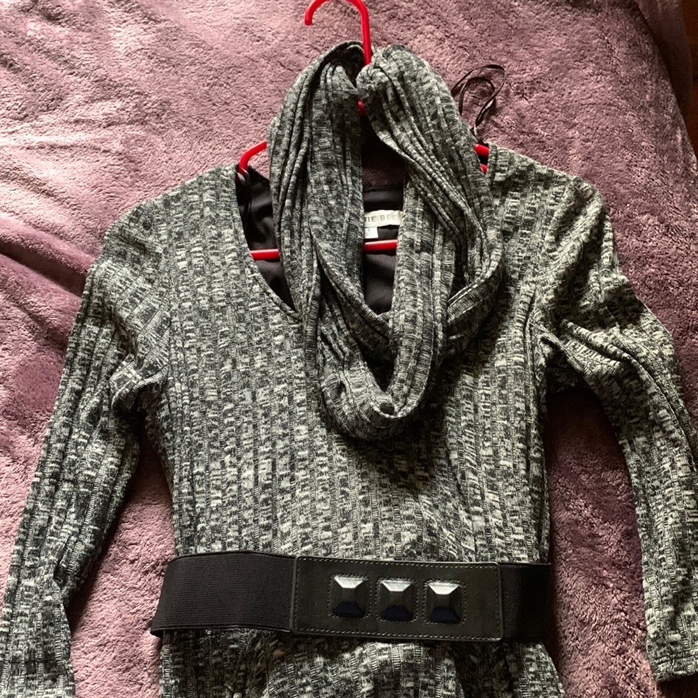 Long sleeve dress charcoal grey size small Robbie Bee
